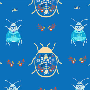 wallpaper Bugs on blue