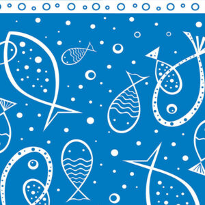 wallpaper Funny fish sketch