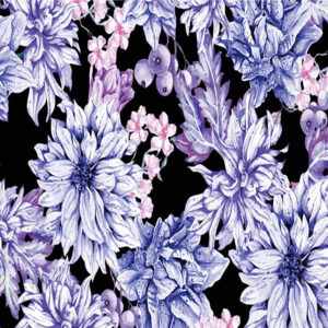 wallpaper Purple blooming flowers