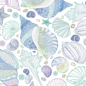 wallpaper Seashells in colors