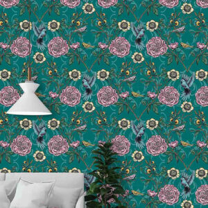 wallpaper Victorian gerden floral